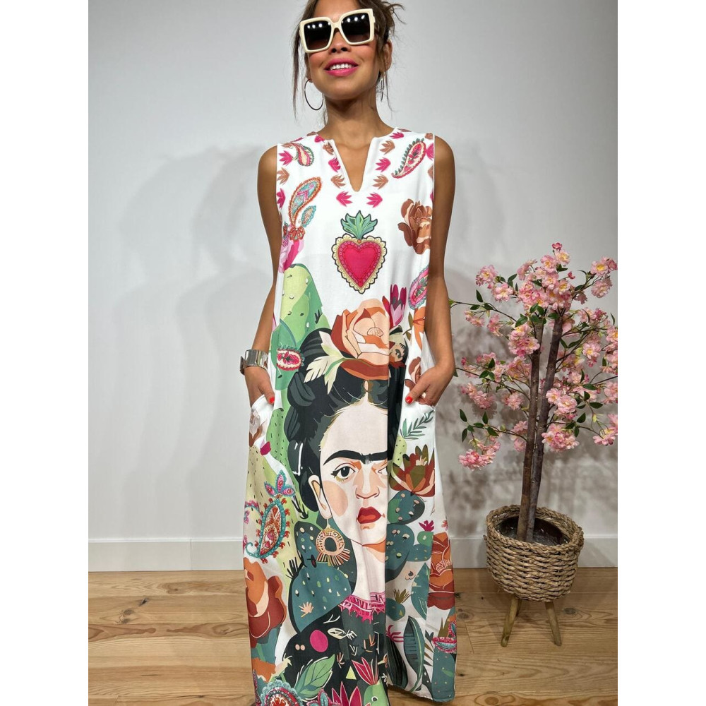 Vestido Oversize Estampado Frida HEVE Vestido Oversize Estampado Frida HEVE