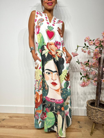 Vestido Oversize Estampado Frida HEVE