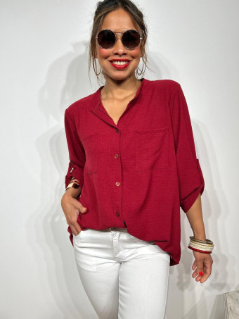 Camisa Fluida FLOSSIE Burdeos HEVE