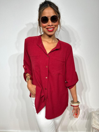 Camisa Fluida FLOSSIE Burdeos HEVE