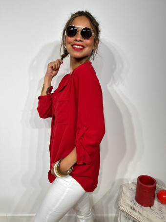 Camisa Fluida FLOSSIE Rojo HEVE