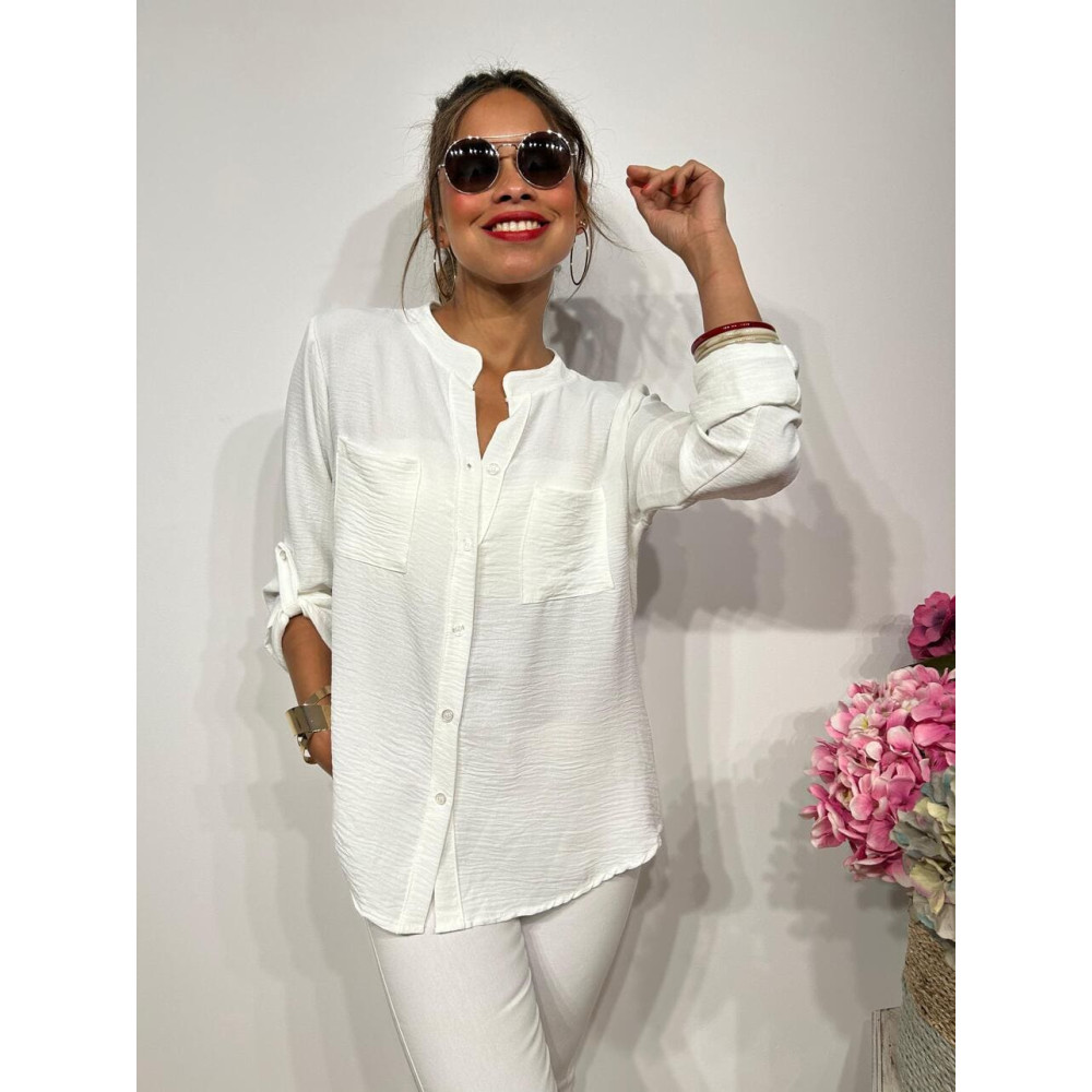 Camisa Fluida FLOSSIE Blanco HEVE Camisa Fluida FLOSSIE Blanco HEVE
