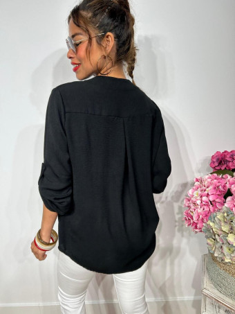 Camisa Fluida FLOSSIE Negro HEVE