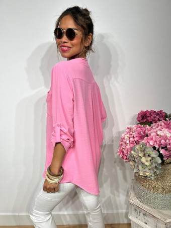 Camisa Fluida FLOSSIE Rosa Chicle HEVE