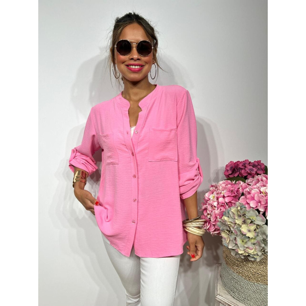 Camisa Fluida FLOSSIE Rosa Chicle HEVE Camisa Fluida FLOSSIE Rosa Chicle HEVE