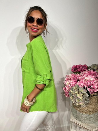 Camisa Fluida FLOSSIE Verde Hierba HEVE