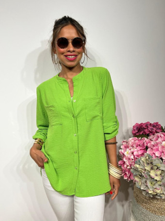 Camisa Fluida FLOSSIE Verde Hierba HEVE