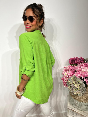 Camisa Fluida FLOSSIE Verde Hierba HEVE