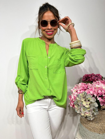 Camisa Fluida FLOSSIE Verde Hierba HEVE