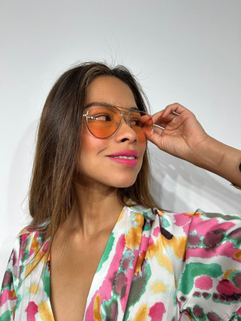 Gafas Sol Aviador Oro/Rosa 32 HEVE