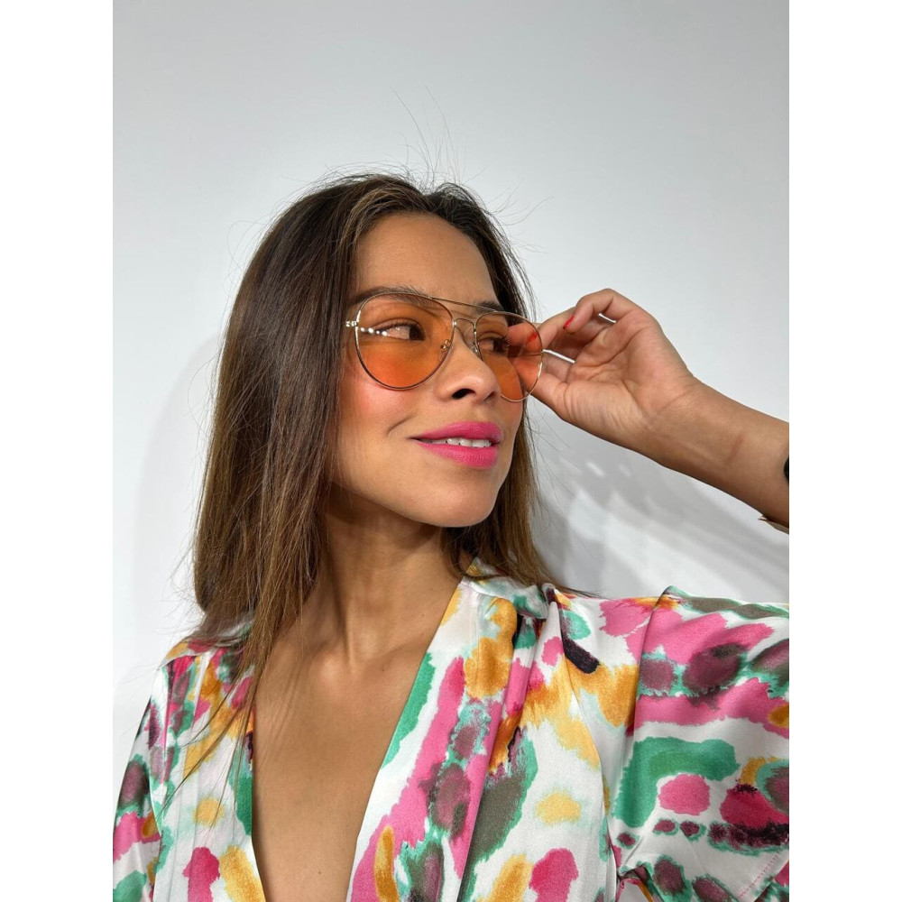 Gafas Sol Aviador Oro/Rosa 32 HEVE Gafas Sol Aviador Oro/Rosa 32 HEVE