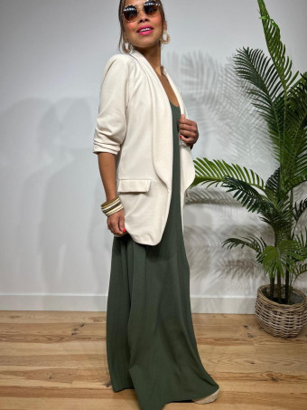 Vestido Tirantes Espalda Cruzada RIMBA Verde Militar HEVE