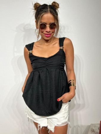 Cuerpo Evasé Tirantes RUSTYBELLE Negro HEVE