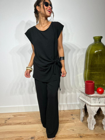 Conjunto Blusa y Pantalón VALTY Negro HEVE