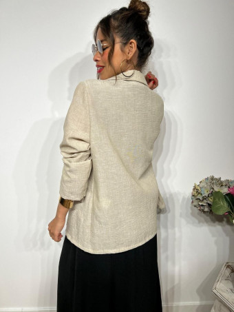 Blazer Efecto Lino LEGAND Taupe HEVE