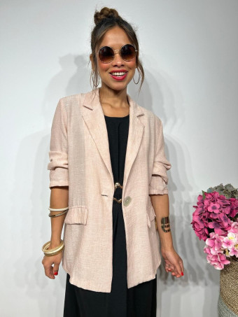 Blazer Efecto Lino LEGAND Rosa HEVE