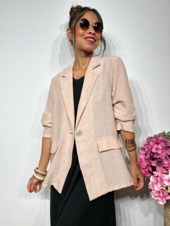 Blazer Efecto Lino LEGAND Rosa HEVE