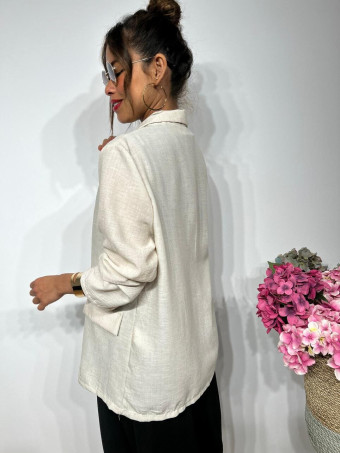 Blazer Efecto Lino LEGAND Beige HEVE