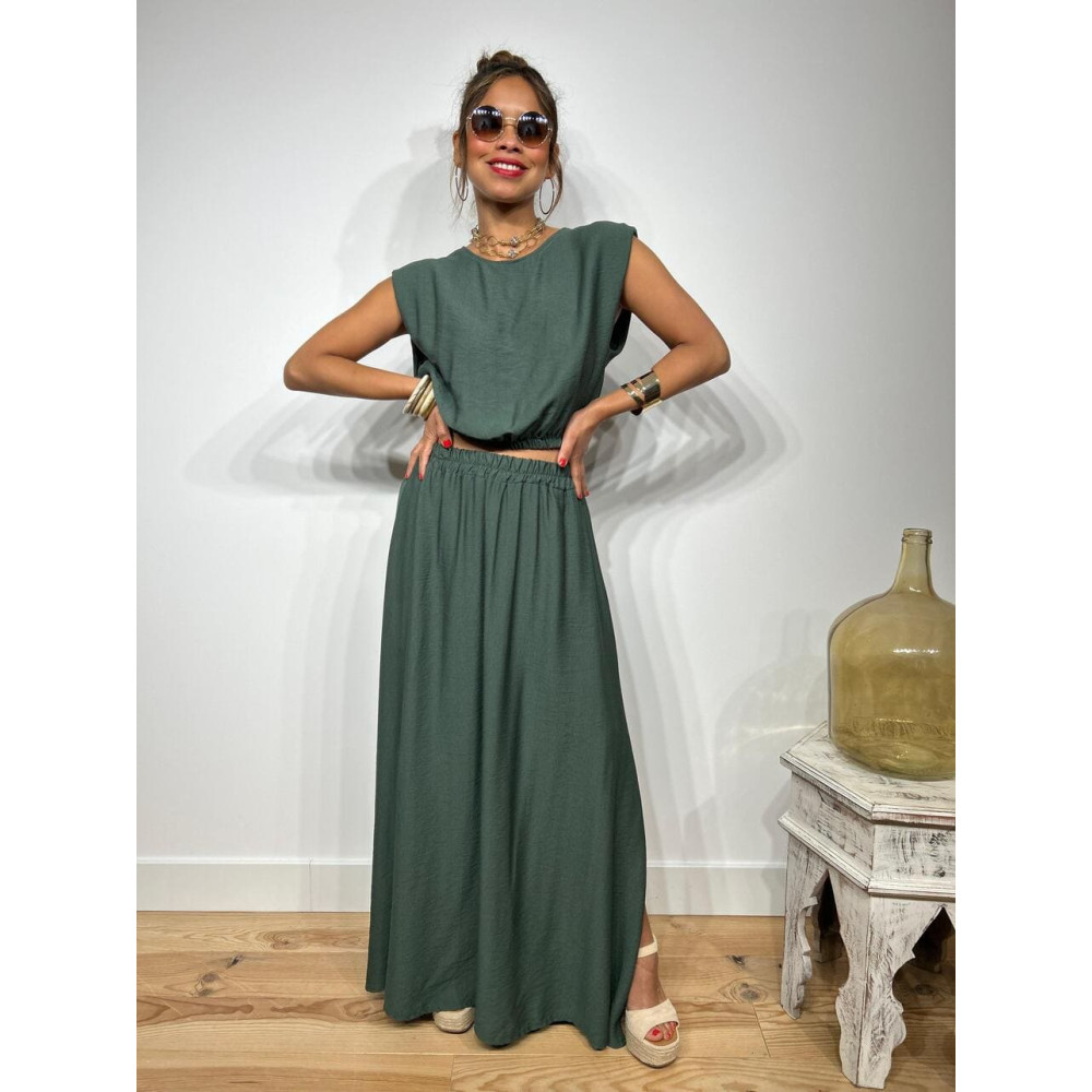 Conjunto Blusa y Falda VIONCE Verde HEVE Conjunto Blusa y Falda VIONCE Verde HEVE