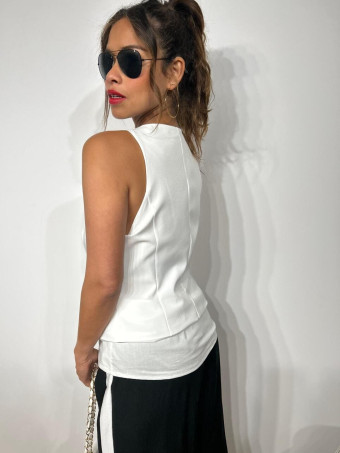Chaleco Efecto Sobrepuesto SIDEWAY Blanco HEVE