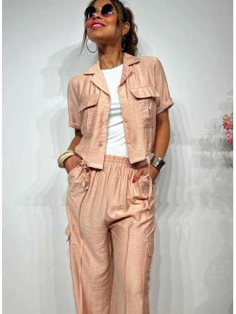 Conjunto Camisero Cargo WENCORY Nude HEVE