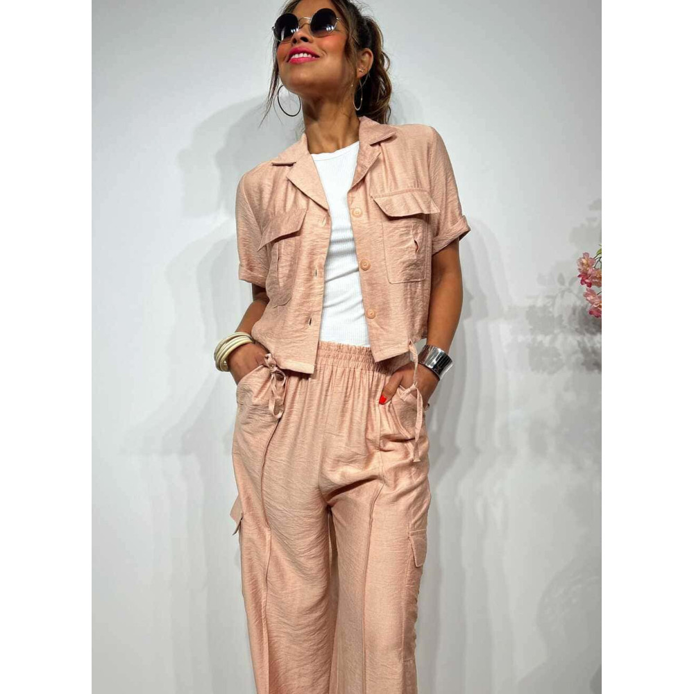 Conjunto Camisero Cargo WENCORY Nude HEVE Conjunto Camisero Cargo WENCORY Nude HEVE
