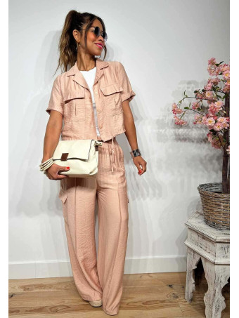 Conjunto Camisero Cargo WENCORY Nude HEVE