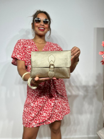 Bolso Abatanado Bandolera SPRINGE Oro HEVE