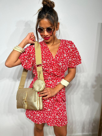 Bolso Abatanado Bandolera SPRINGE Oro HEVE