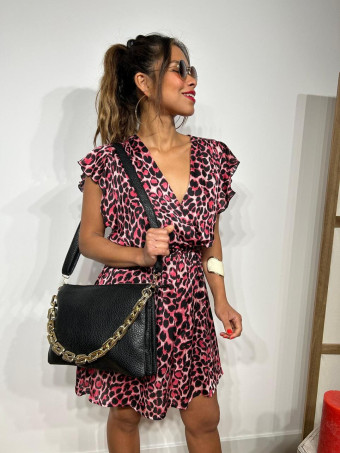Bolso Abatanado Cadena CHESSAN Negro heve