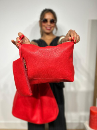 Bolso Hobo Grande VIMOTY Rojo heve