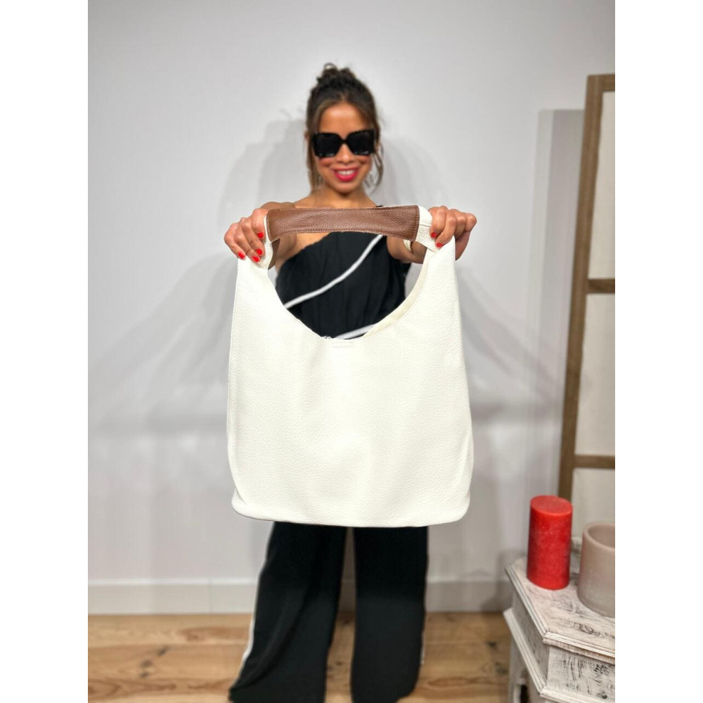 Bolso Hobo Grande VIMOTY Blanco heve Bolso Hobo Grande VIMOTY Blanco heve