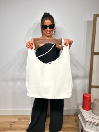 Bolso Hobo Grande VIMOTY Blanco heve
