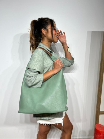 Bolso Hobo Grande VIMOTY Verde Menta heve
