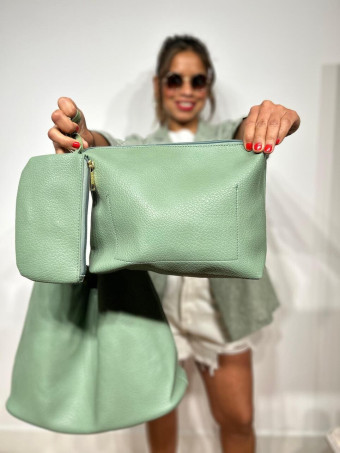 Bolso Hobo Grande VIMOTY Verde Menta heve