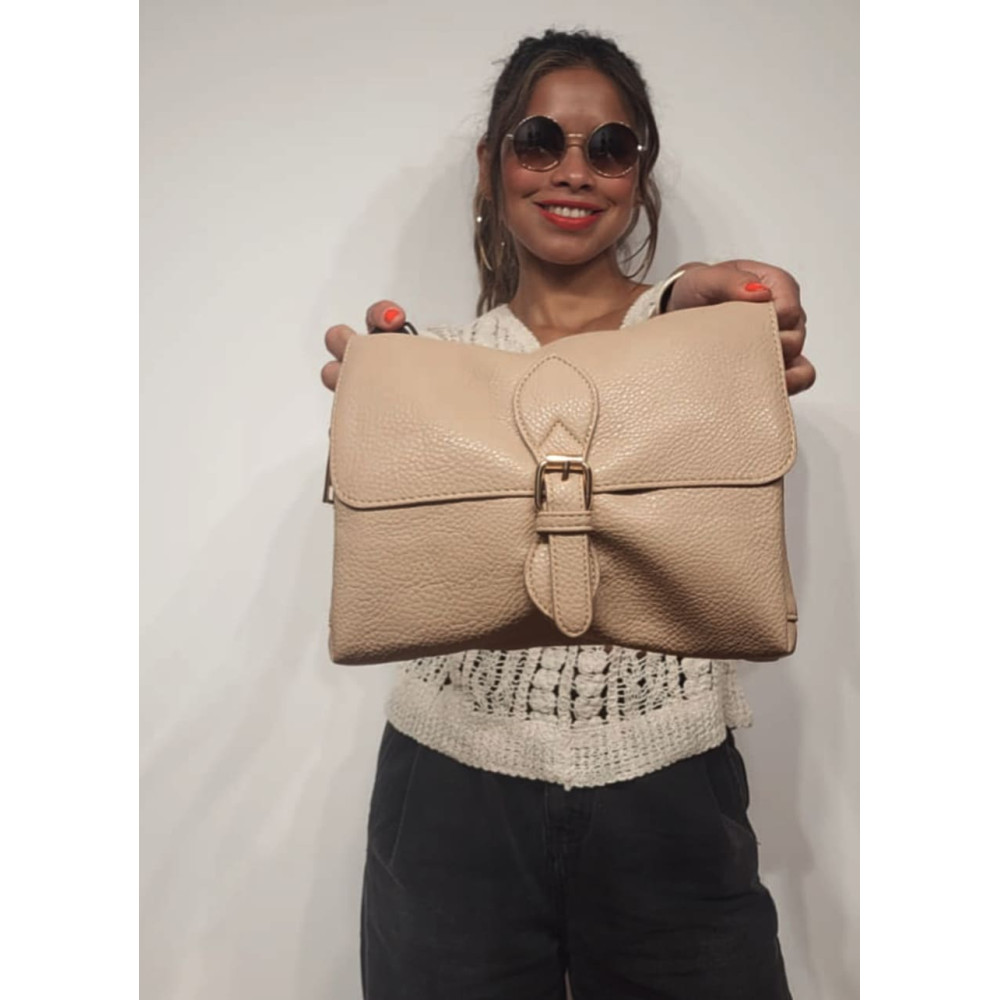 Bolso Abatanado Bandolera SPRINGE Taupe heve Bolso Abatanado Bandolera SPRINGE Taupe heve
