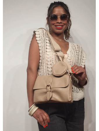 Bolso Abatanado Bandolera SPRINGE Taupe heve