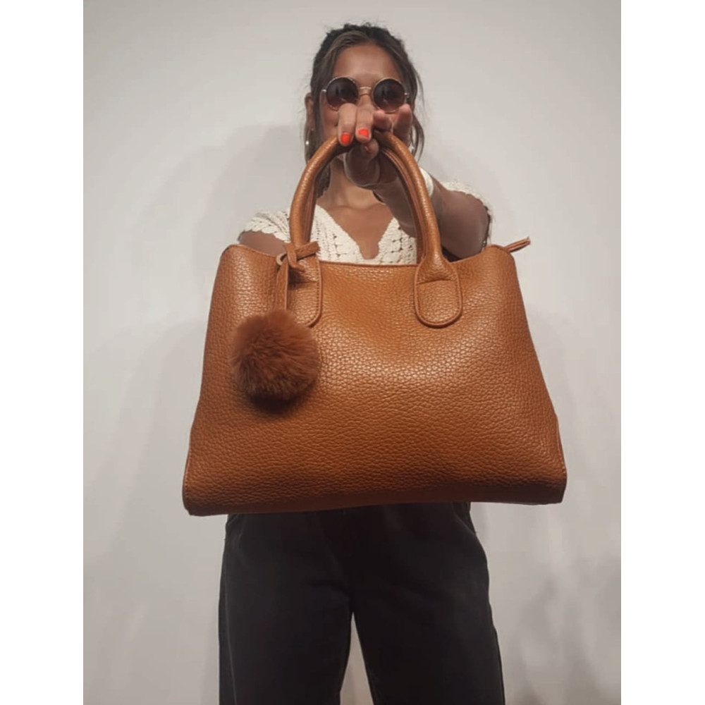 Bolso Abatanado Doble Asa KIMCHI Camel heve Bolso Abatanado Doble Asa KIMCHI Camel heve