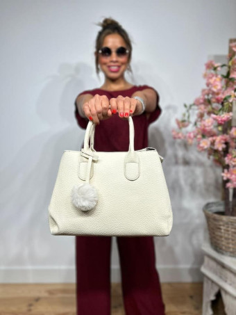 Bolso Abatanado Doble Asa KIMCHI Beige HEVE