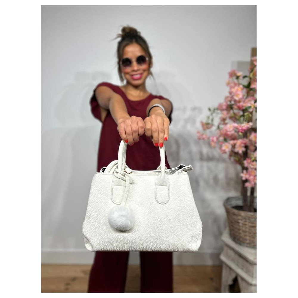 Bolso Abatanado Doble Asa KIMCHI Blanco HEVE Bolso Abatanado Doble Asa KIMCHI Blanco HEVE