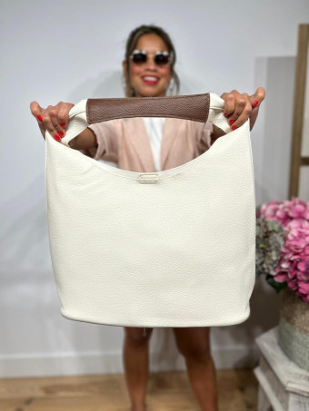 Bolso Hobo Grande VIMOTY Beige HEVE