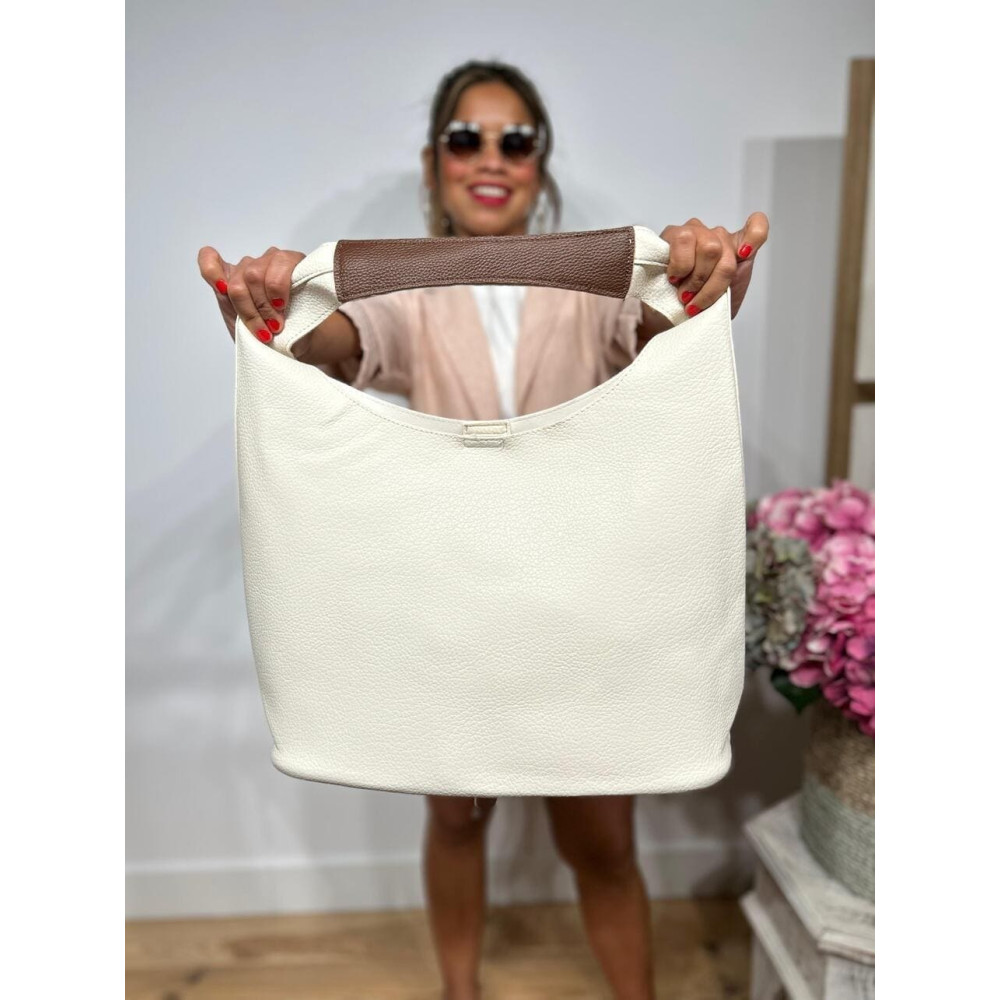 Bolso Hobo Grande VIMOTY Beige HEVE Bolso Hobo Grande VIMOTY Beige HEVE