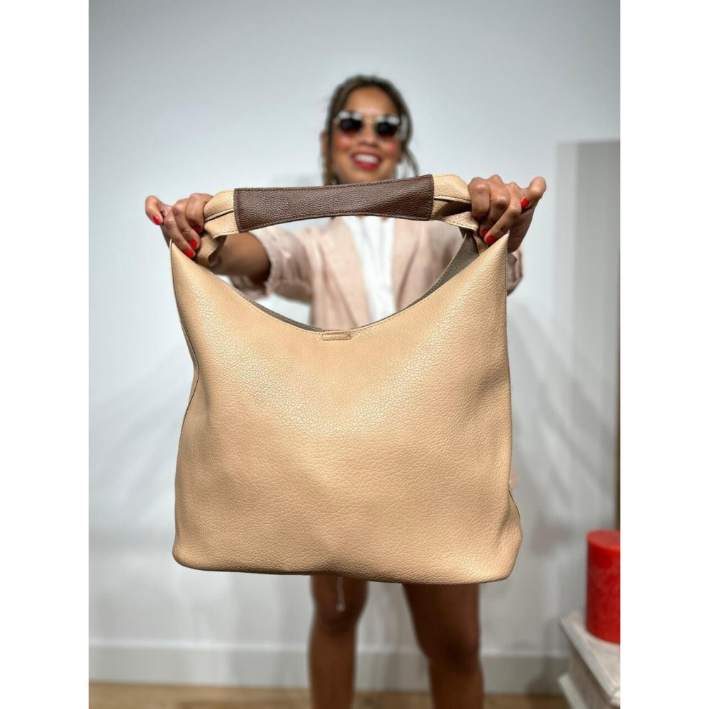 Bolso Hobo Grande VIMOTY Taupe HEVE Bolso Hobo Grande VIMOTY Taupe HEVE