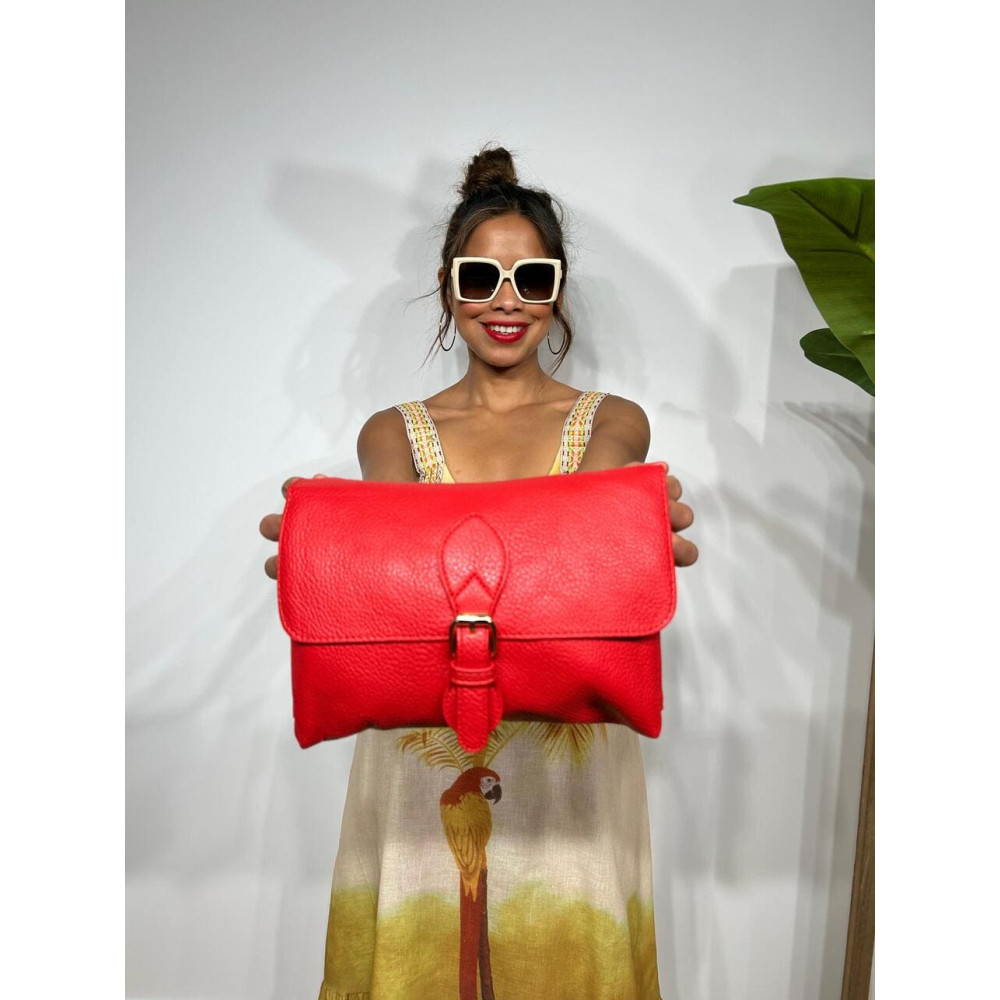 Bolso Abatanado Bandolera SPRINGE Rojo HEVE Bolso Abatanado Bandolera SPRINGE Rojo HEVE