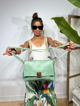 Bolso Básico Solapa SYABIL Verde Menta HEVE