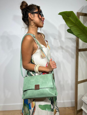 Bolso Básico Solapa SYABIL Verde Menta HEVE