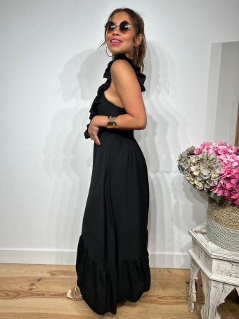 Vestido Largo Volantes KEMAYA Negro HEVE