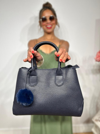 Bolso Abatanado Doble Asa KIMCHI Marino HEVE
