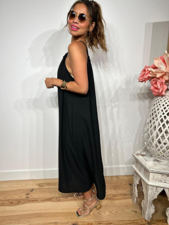 Vestido Abalorios Madera MERIAH Negro HEVE
