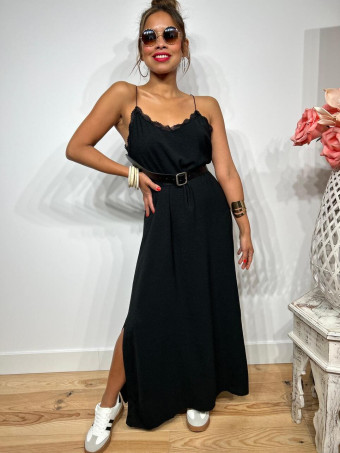 Vestido Lencero REENIE Negro HEVE